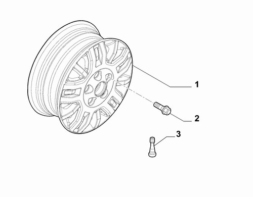 Genuine fiat wheel rim 6jx16 - genuine, 6jx16"